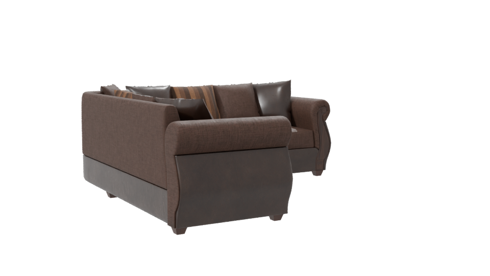 Luxurious L-Shaped Sofa Model - Professional 3D Model Render 7