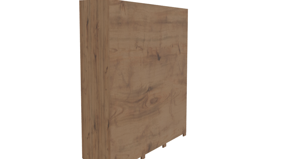 Contemporary Wooden Storage Cabinet 3D - Professional 3D Model Render 3