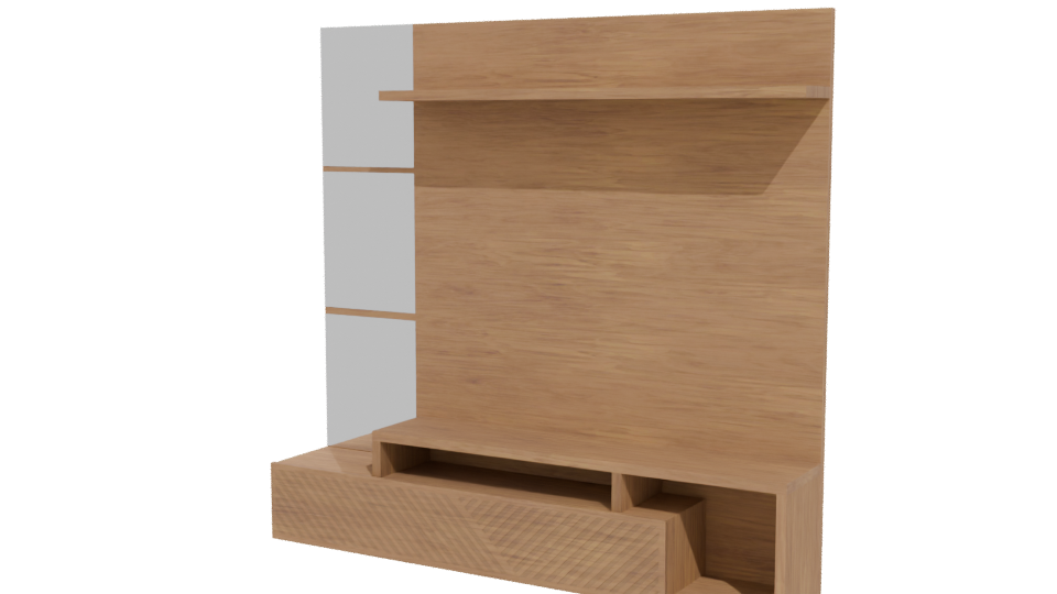 Stylish Modern Wooden Cabinet 3D - Professional 3D Model Render 12
