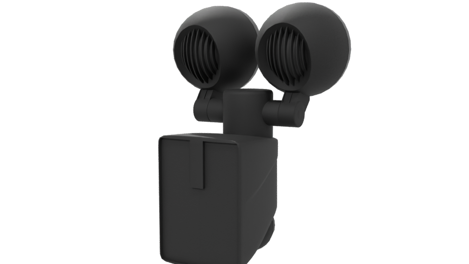 Modern Dual-Lens Outdoor Security Light 3D Model - Professional 3D Model Render 6