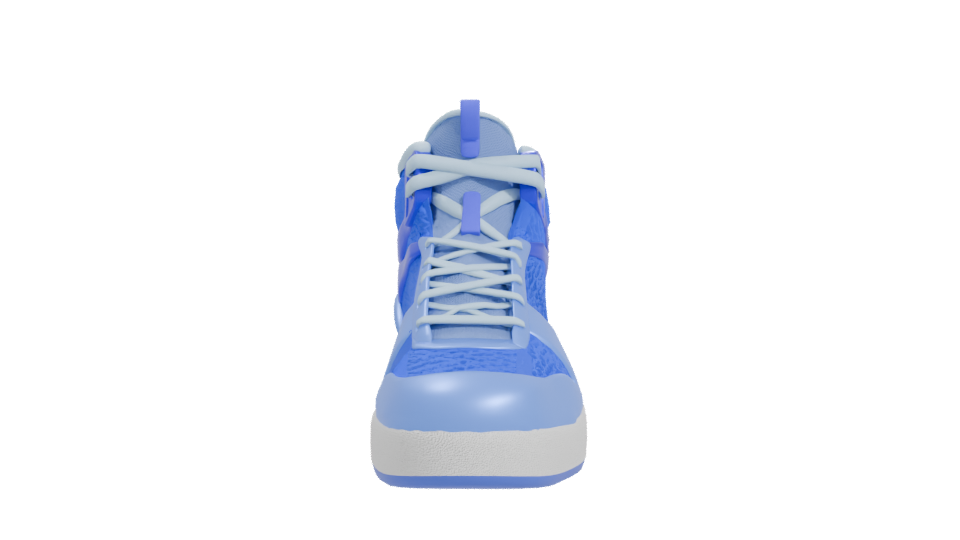 Stylish Blue Sneaker 3D Model - Professional 3D Model Render 11
