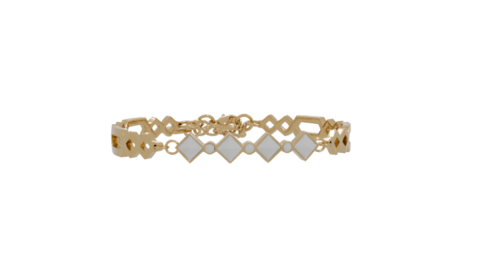 Elegant Gold Bracelet with Crystal Accents 3D Model - Professional 3D Model Render 11
