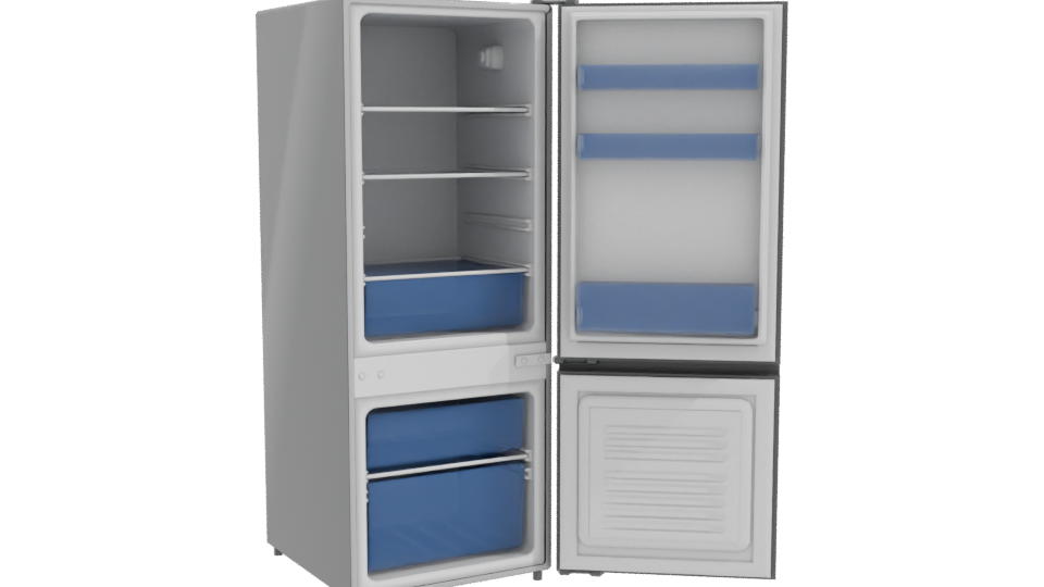 Stylish Modern Refrigerator 3D Model - Professional 3D Model Render 10