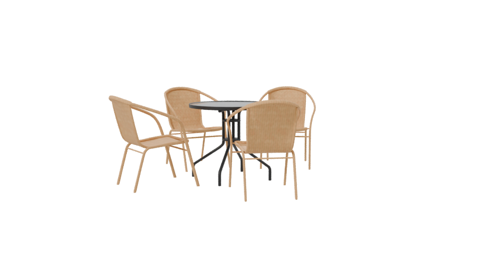 Contemporary Outdoor Dining Set 3D - Professional 3D Model Render 7