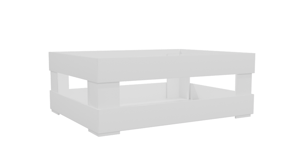 Stylish Wooden Crate Model - Professional 3D Model Render 4