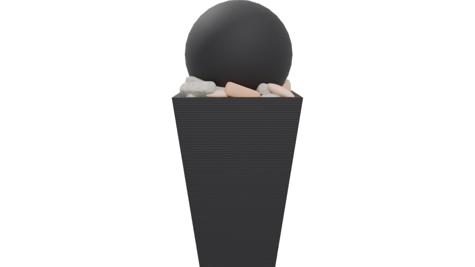 Contemporary Decorative Planter Model - Professional 3D Model Render 5