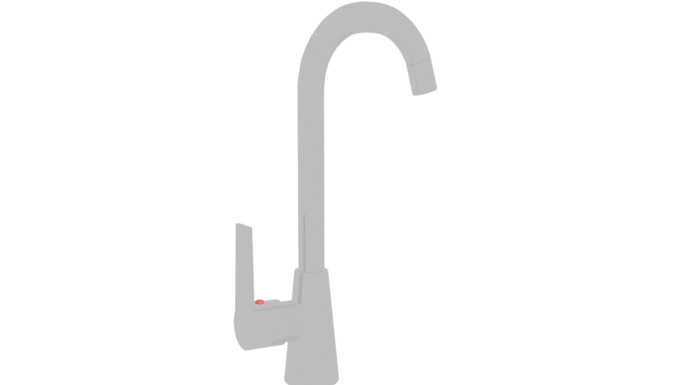 Stylish Modern Kitchen Faucet 3D - Professional 3D Model Render 4