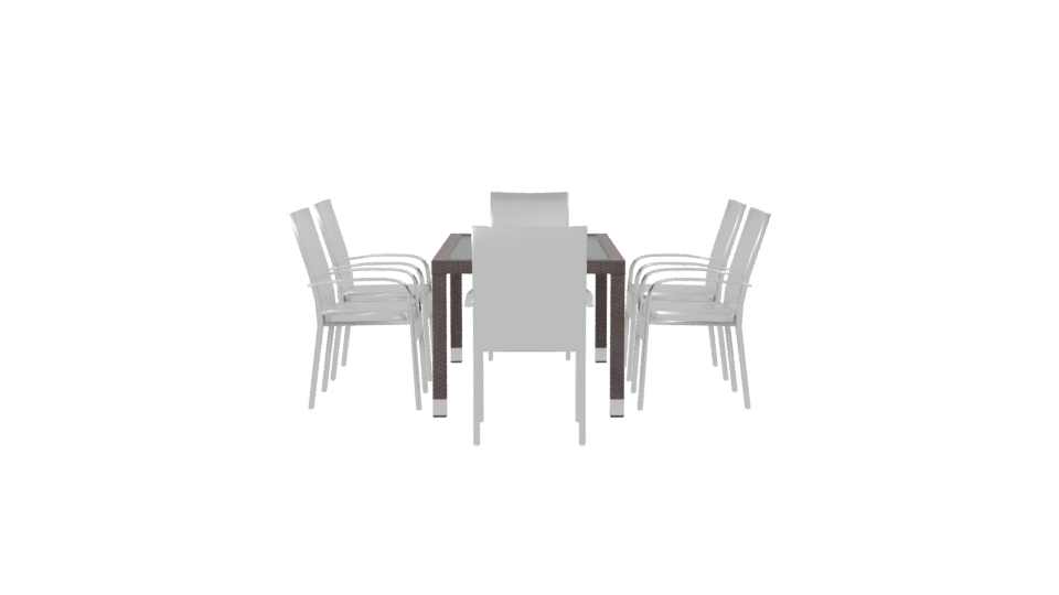 Stylish Outdoor Dining Set 3D - Professional 3D Model Render 8