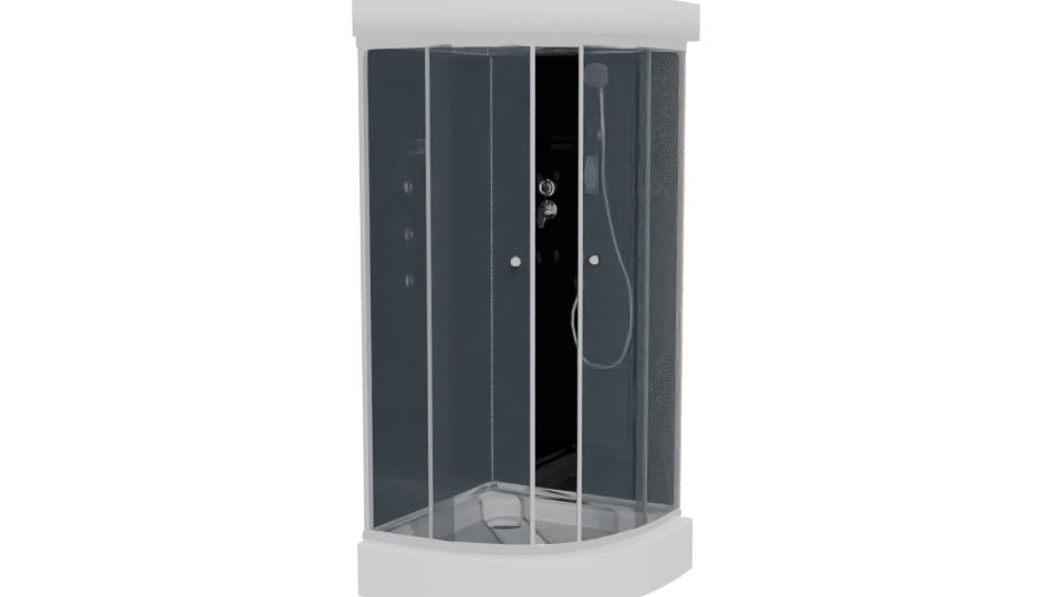 Stylish Shower Cubicle 3D Model - Professional 3D Model Render 12