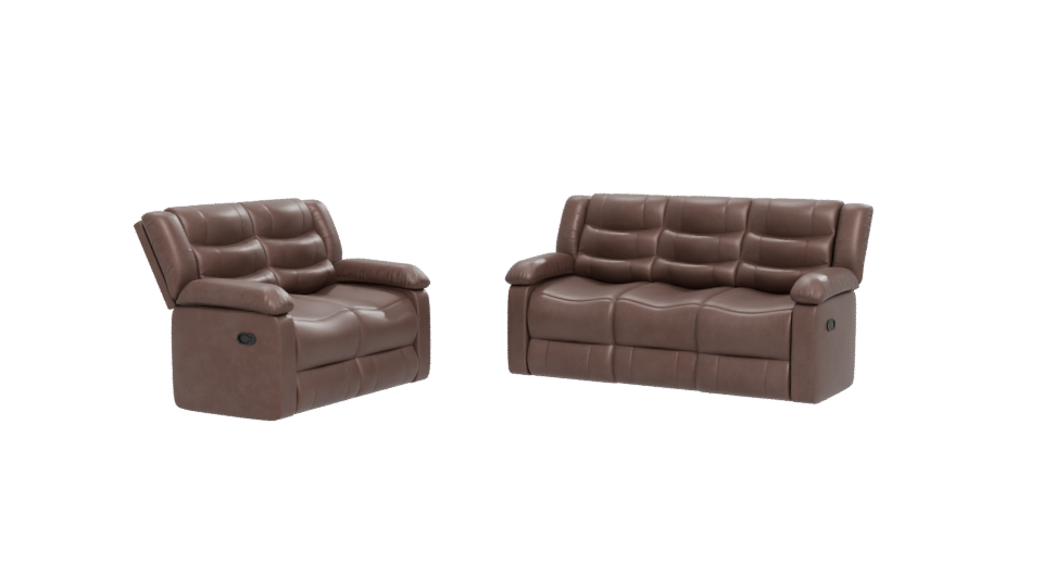 Comfortable Leather Sofa Set 3D - Professional 3D Model Render 12
