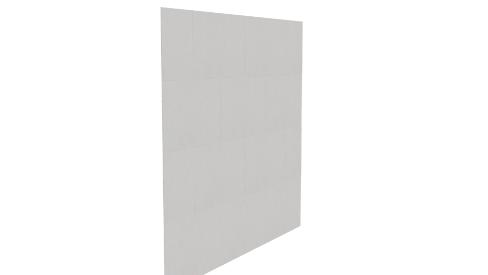 Stylish White Tile Wall Model - Professional 3D Model Render 9