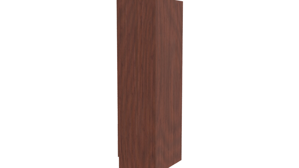 Sleek Wooden Wardrobe with Drawers 3D Model - Professional 3D Model Render 3