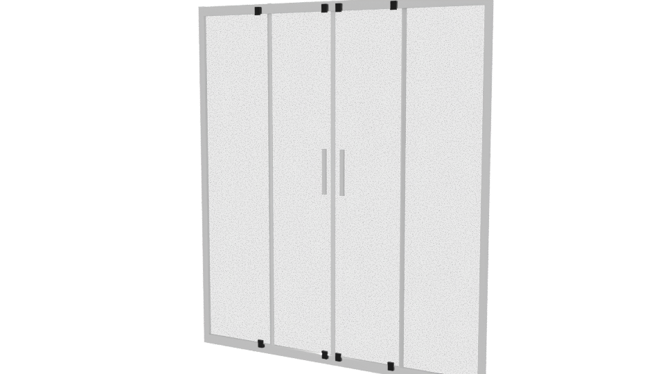 Stylish Modern Sliding Door Cabinet - Professional 3D Model Render 6