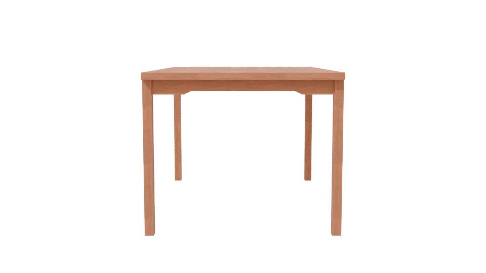 Elegant Wooden Dining Table 3D - Professional 3D Model Render 2