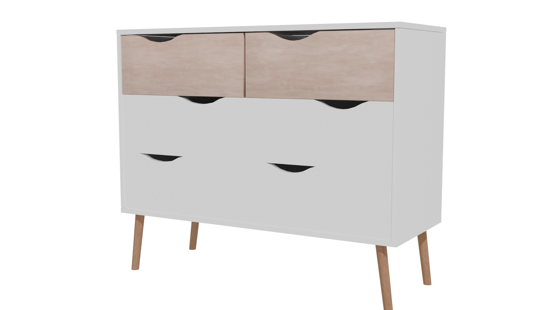 Stylish Modern Dresser with Wooden Accents 3D Model - Professional 3D Model Render 12