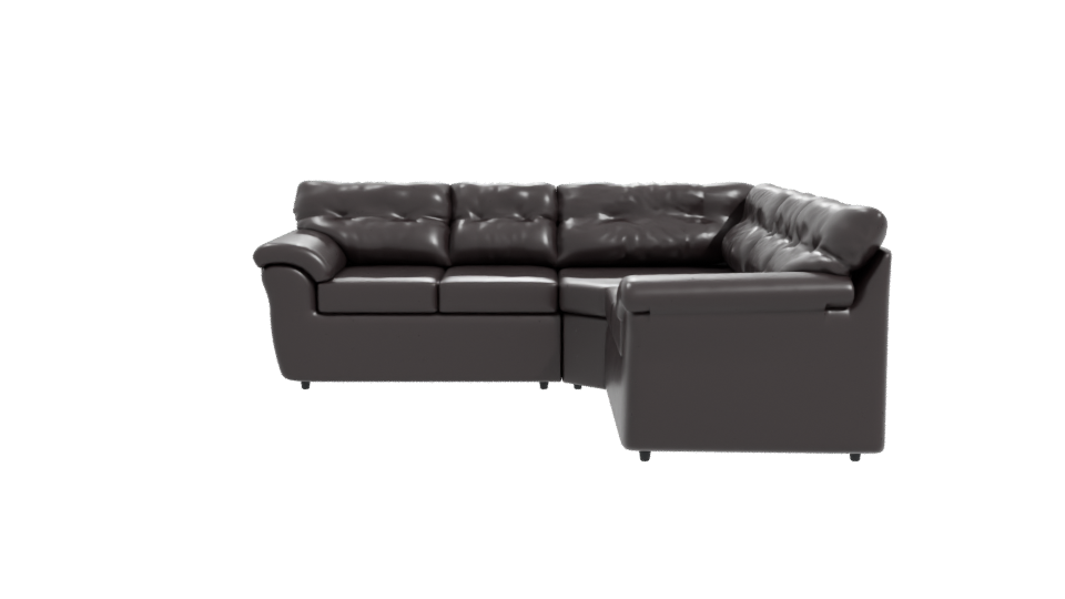 Modern L-Shaped Leather Sofa 3D Model - Professional 3D Model Render 11