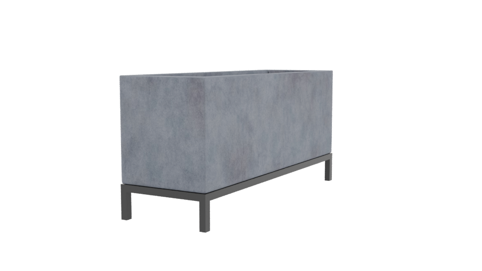 Stylish Concrete Planter Box 3D - Professional 3D Model Render 3