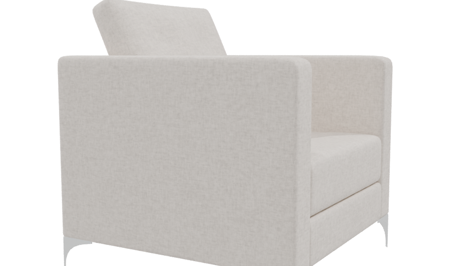 Minimalist Fabric Armchair 3D - Professional 3D Model Render 9