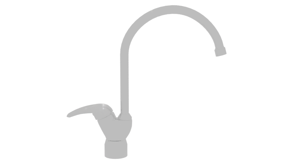 Sleek Modern Kitchen Faucet Model - Professional 3D Model Render 11