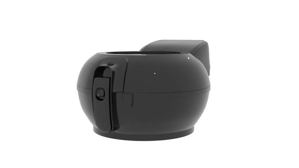 Stylish Black Air Fryer 3D Model - Professional 3D Model Render 12