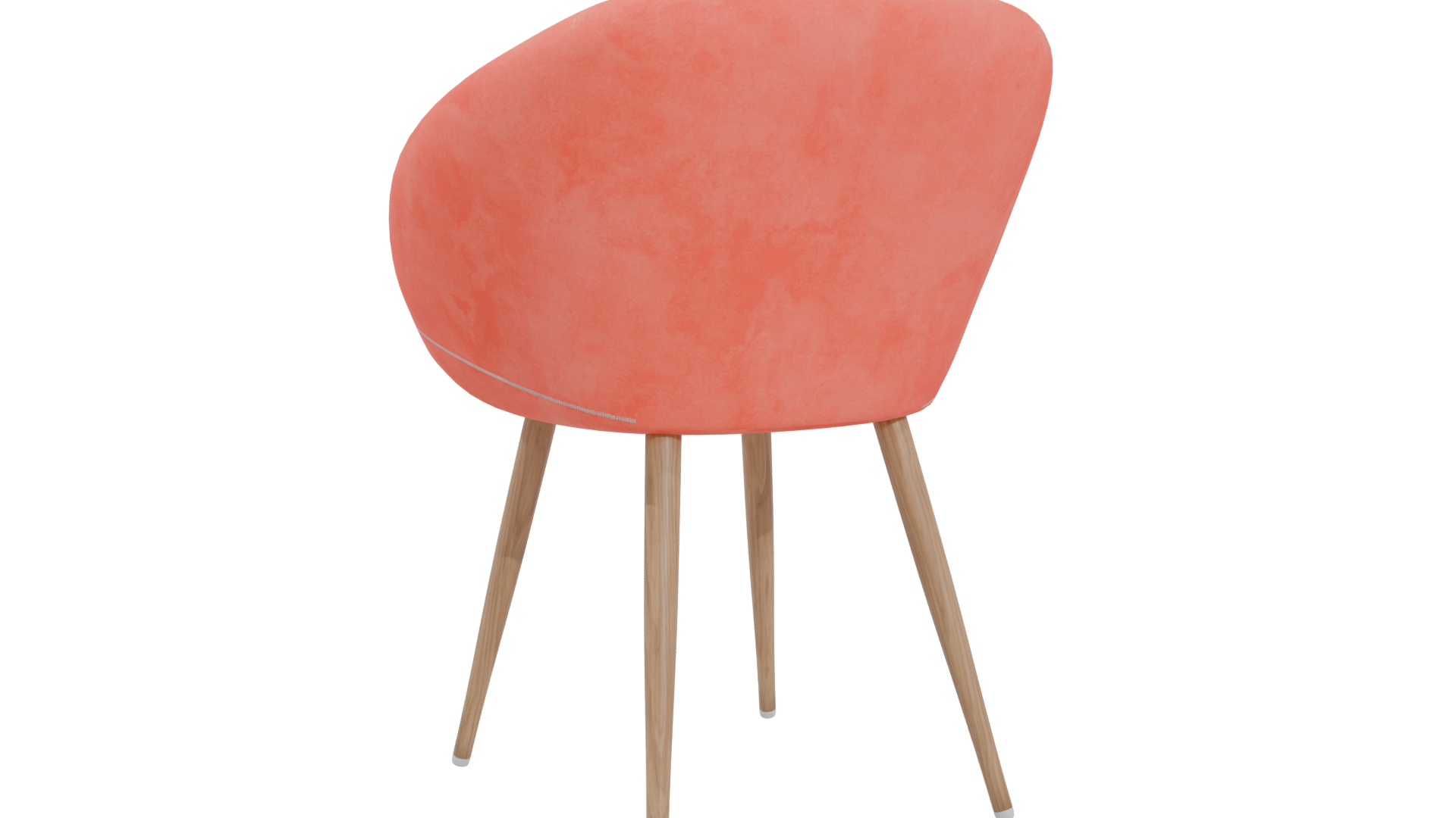 Modern Coral Accent Chair 3D - Professional 3D Model Render 4