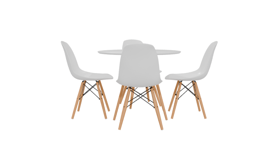 Stylish Modern Dining Table Set 3D Model - Professional 3D Model Render 5