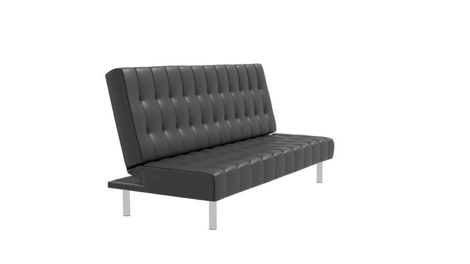 Contemporary Black Sofa Bed 3D Model - Professional 3D Model Render 9