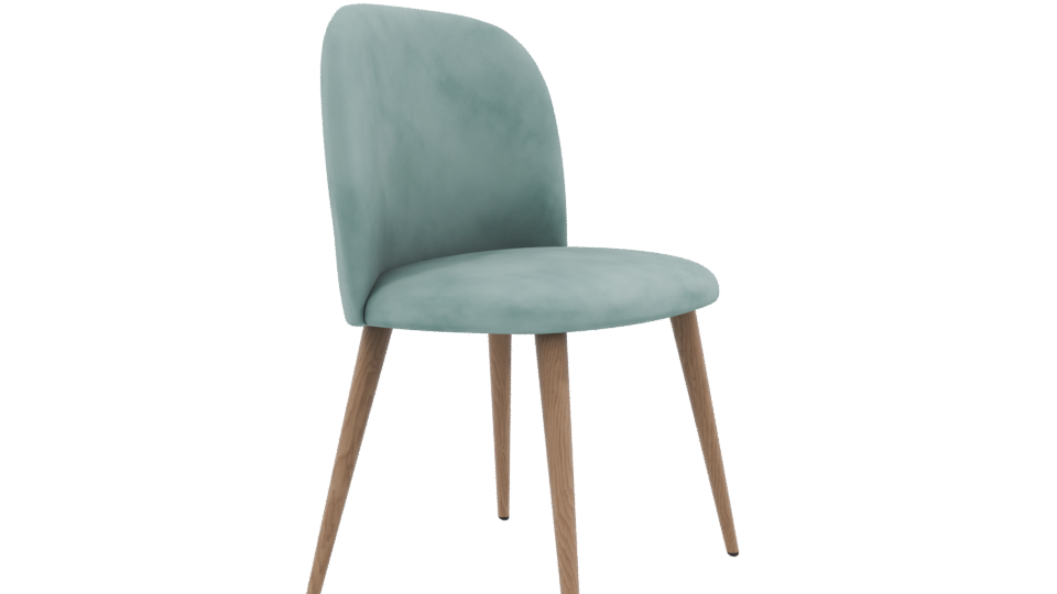 Stylish Modern Fabric Dining Chair 3D Model - Professional 3D Model Render 9