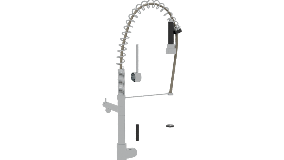 Industrial Mechanical Spring Assembly 3D - Professional 3D Model Render 7
