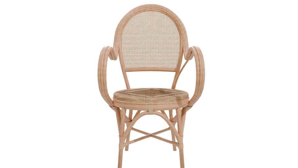 Elegant Wicker Dining Chair 3D Model - Professional 3D Model Render 11