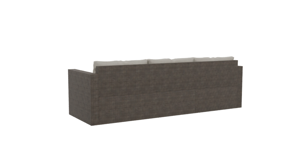 Stylish Outdoor Sectional Sofa Set 3D Model - Professional 3D Model Render 4