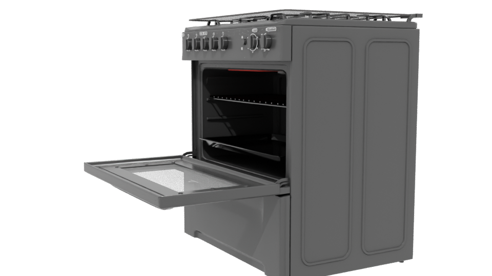 Stainless Steel Kitchen Oven 3D - Professional 3D Model Render 13