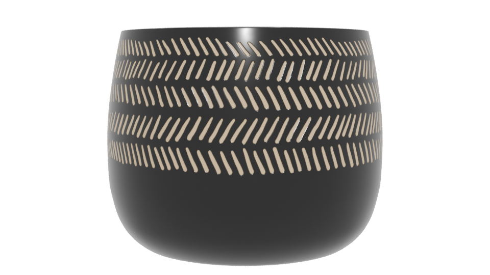 Stylish Decorative Pot Model - Professional 3D Model Render 5