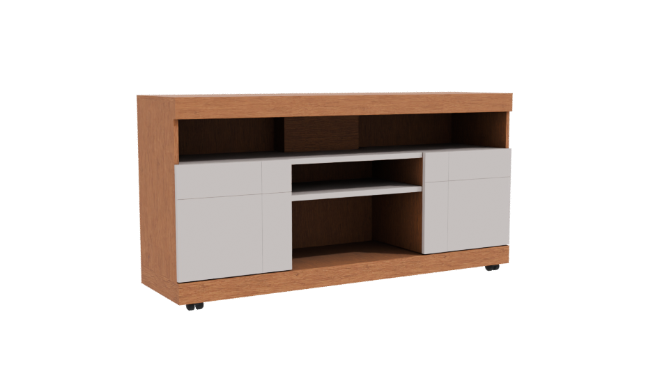 Stylish Wooden TV Stand 3D - Professional 3D Model Render 10