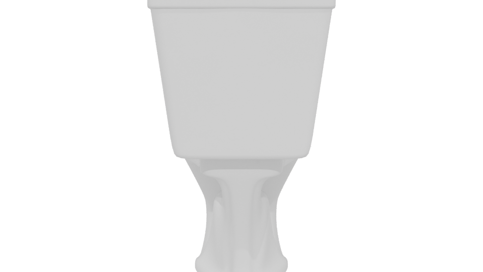 Clean White Toilet 3D Model - Professional 3D Model Render 5