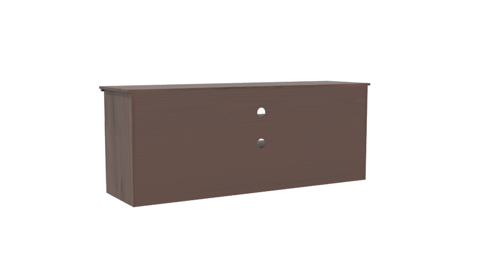 Stylish Wooden TV Stand Model - Professional 3D Model Render 4