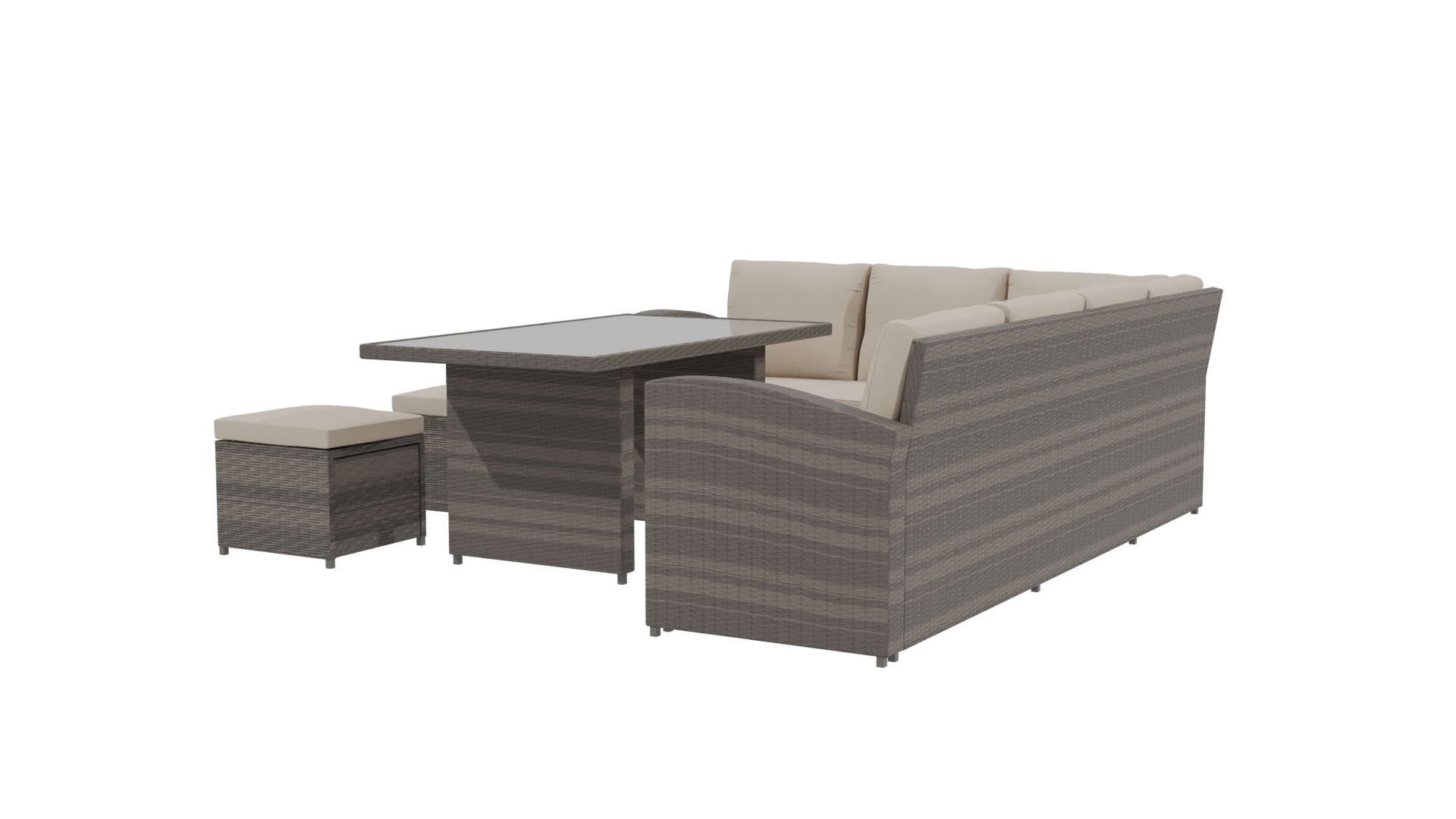 Outdoor Dining Set Padang 3D - Professional 3D Model Render 3