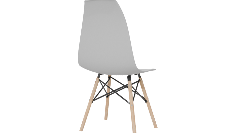 Contemporary Plastic Dining Chair 3D - Professional 3D Model Render 6