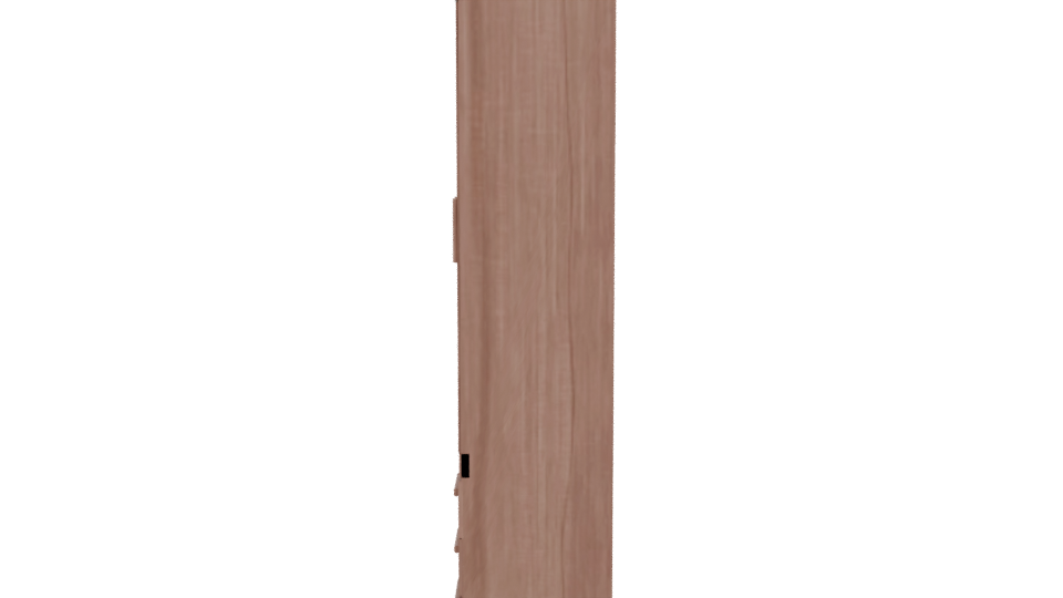 Stylish Wooden Wardrobe Model - Professional 3D Model Render 2