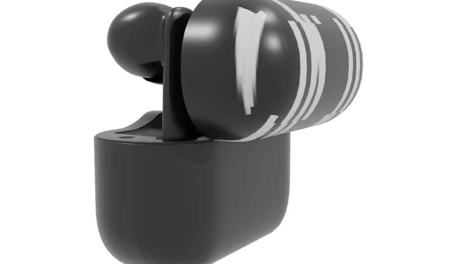 Stylish Wireless Earbuds Case 3D - Professional 3D Model Render 3