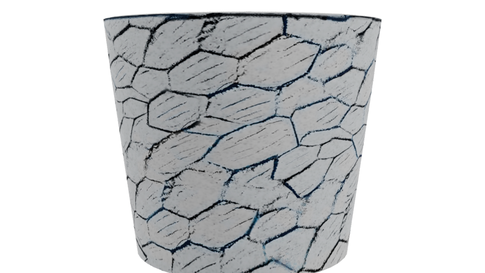 Textured Stone Planter Model - Professional 3D Model Render 10