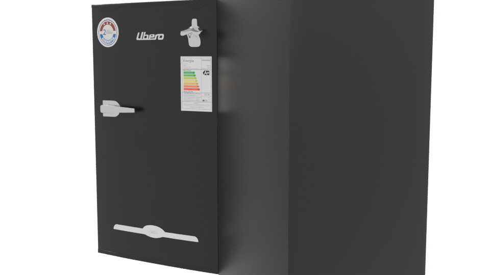 Minimalist Home Refrigerator 3D Model - Professional 3D Model Render 4