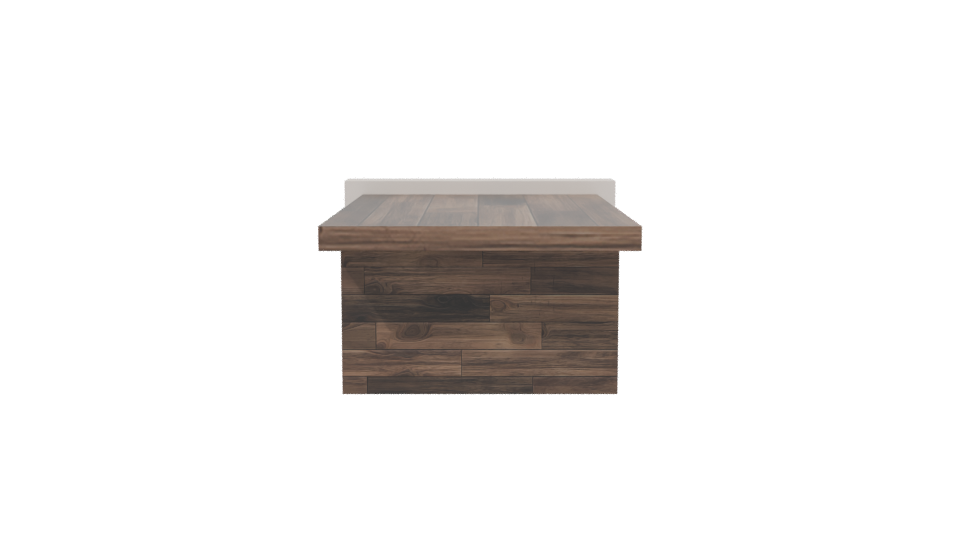 Contemporary Wooden Coffee Table 3D - Professional 3D Model Render 2