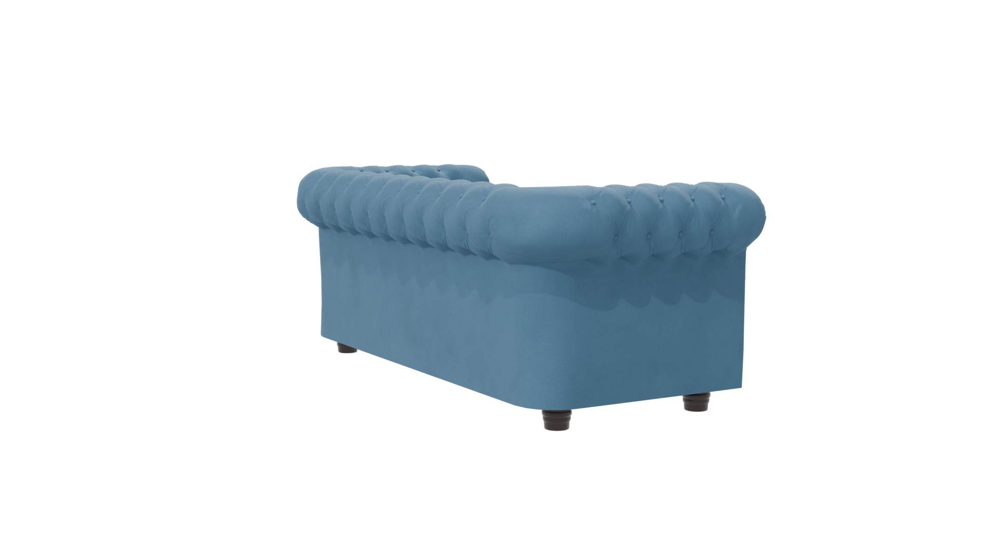 Elegant Blue Upholstered Sofa 3D - Professional 3D Model Render 7