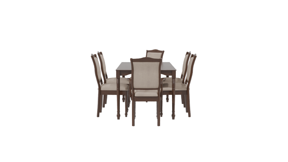 Lorca Dining Table Set 3D - Professional 3D Model Render 2
