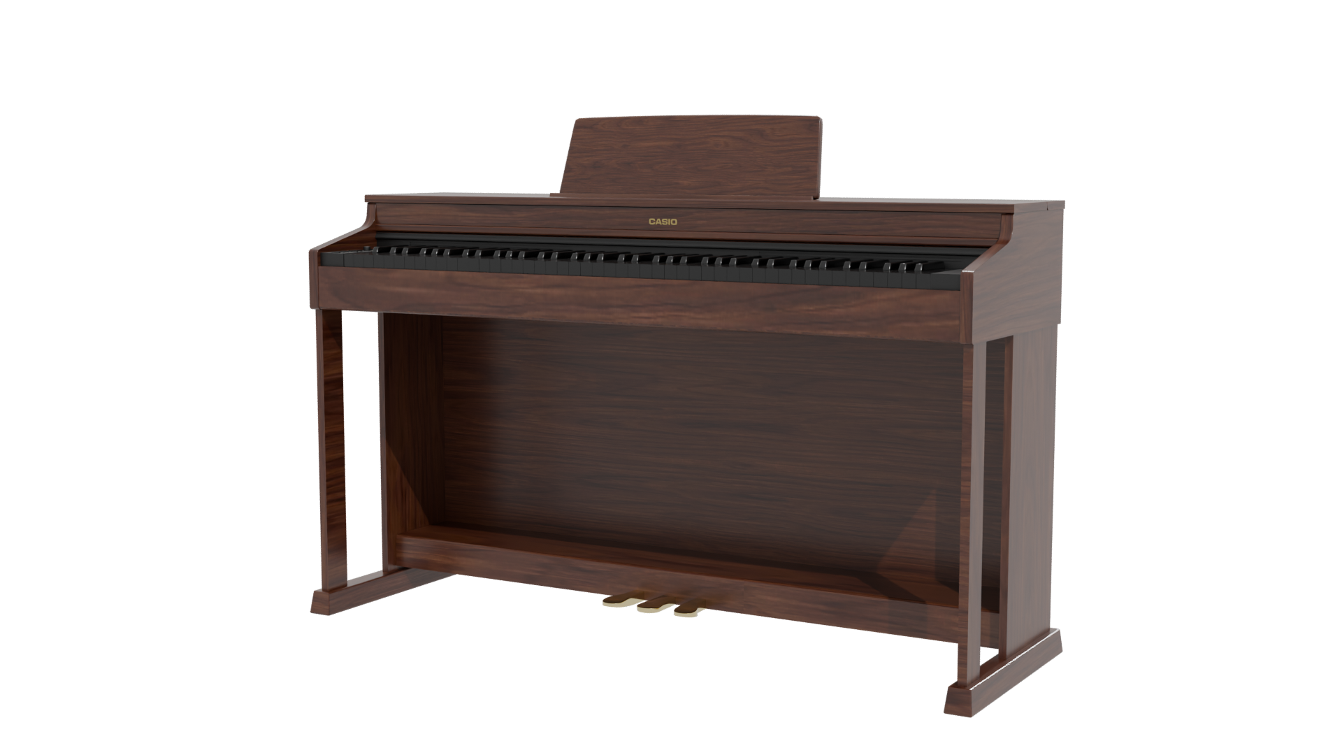 Elegant Wooden Digital Piano 3D Model - Professional 3D Model Render 12