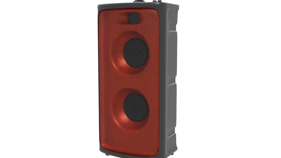 Vibrant Double Speaker 3D Model - Professional 3D Model Render 12