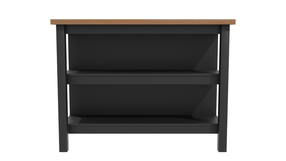 Industrial Metal and Wood Storage Table 3D Model - Professional 3D Model Render 11