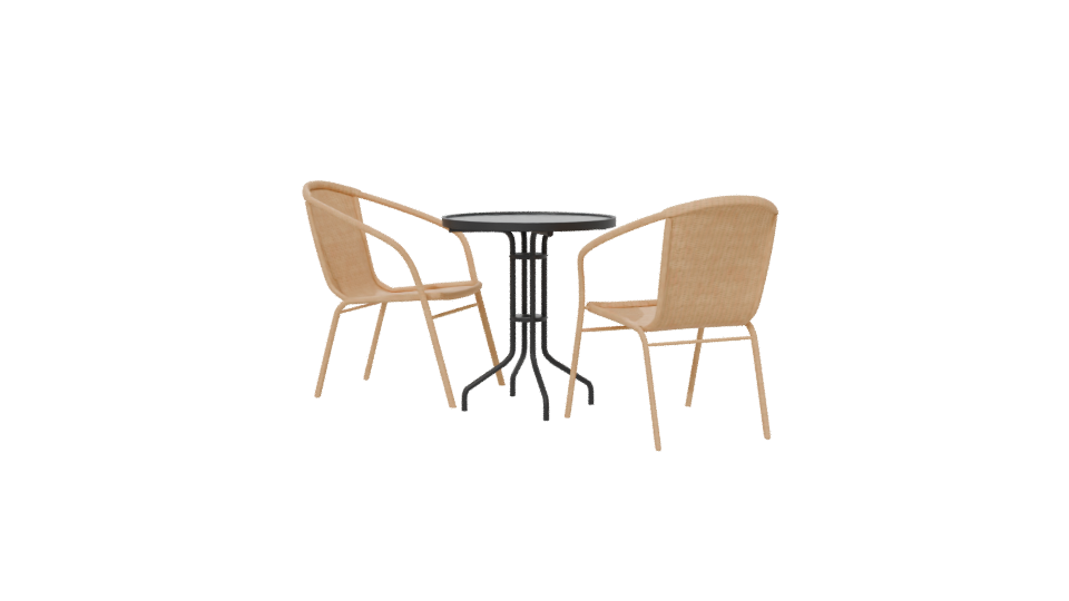 Stylish Modern Patio Furniture Set - Professional 3D Model Render 6