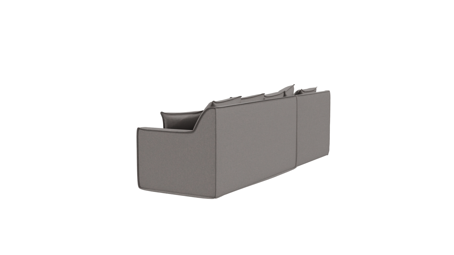 Contemporary Fabric Sectional Sofa 3D Model - Professional 3D Model Render 3